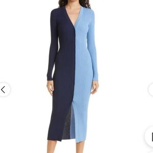 Staud color block dress NWT